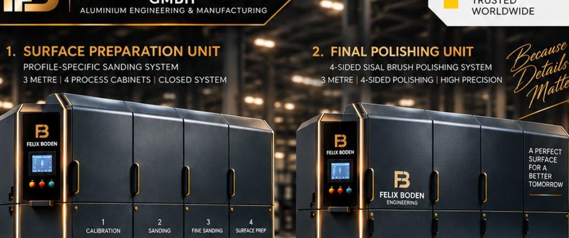 Felix Boden surface preparation unit and four-sided sisal polishing unit
